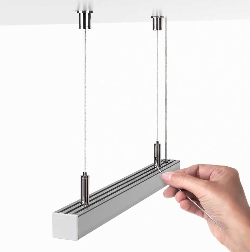 LED profilio pakabinimo rinkinys RD-1, sidabro sp.