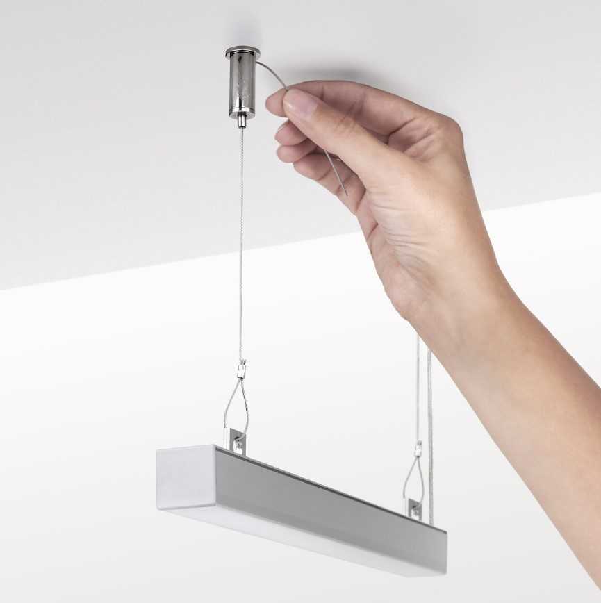 LED profilio pakabinimo rinkinys RG-1, sidabro sp.