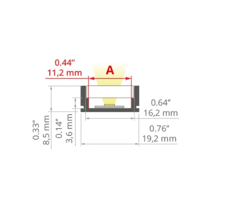 Prescot LED profilis HR-ALU, neanoduoto sidabro sp., 2m