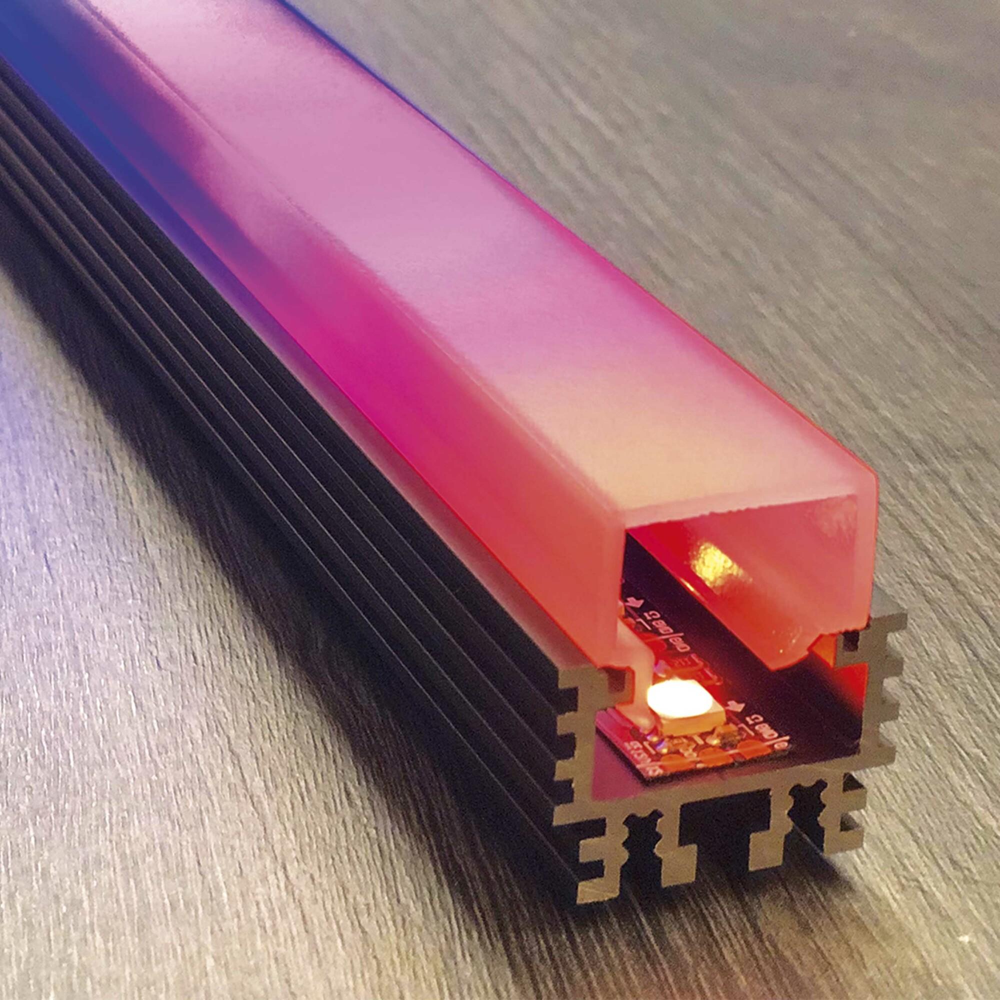 LED profilis INFERNO, juodas, 2m