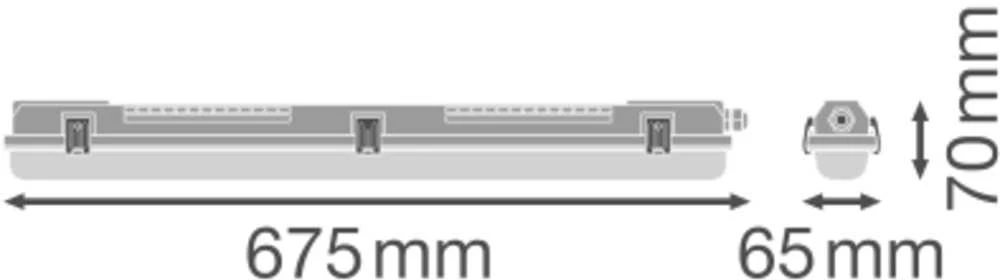 Lubinis šviestuvas Ledvance LED T8 šviestuvas GEN 3, G13, 675 mm