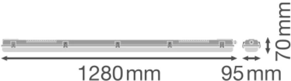 Lubinis šviestuvas Ledvance LED T8 šviestuvas GEN 3, 2xG13, 1280 mm