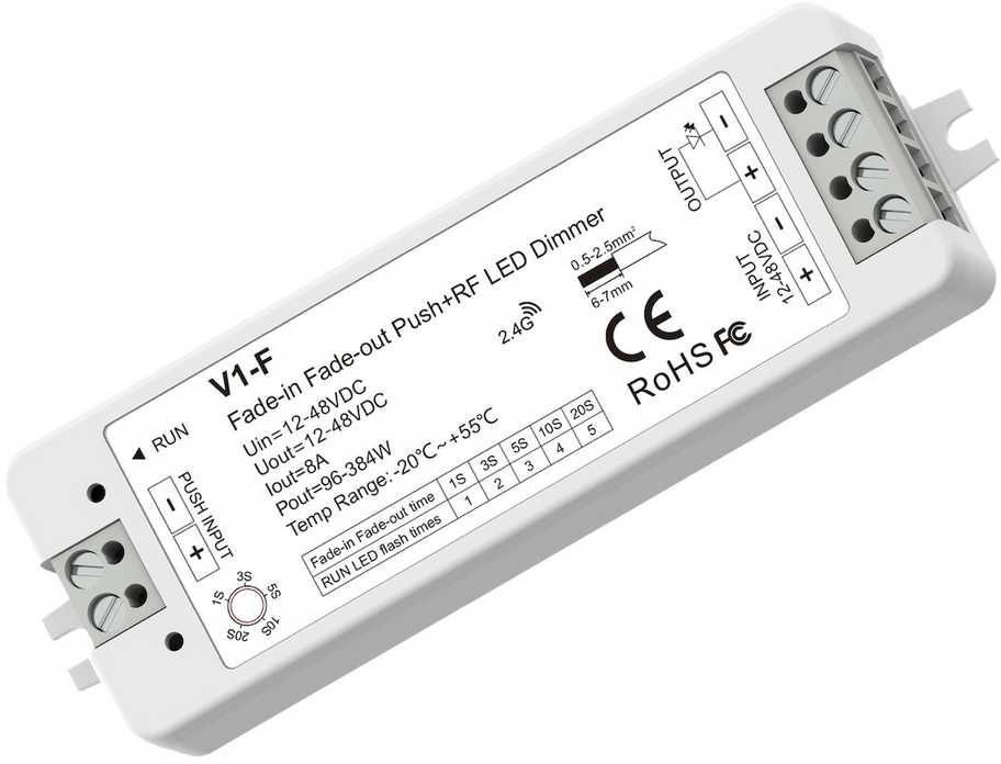 LED valdiklis, 1 kanalo, 12-48V