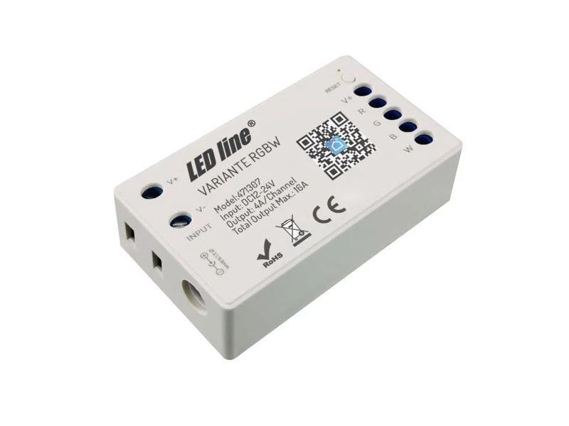 LED valdiklis, 12-24V, 4x4A, RGBW, Wi-Fi TUYA VARIANTE +RF, LED LINE