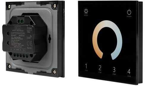 LED valdiklis, liečiamu ekranu, juodas, DMX512, RF 2.4Ghz