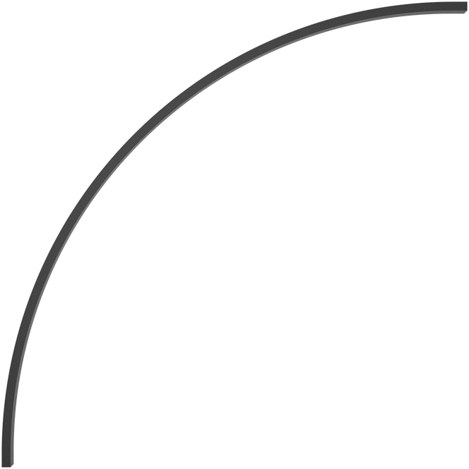 Lenktas EASY LINK sistemos bėgelis, R 656mm, juodas, K1002243N