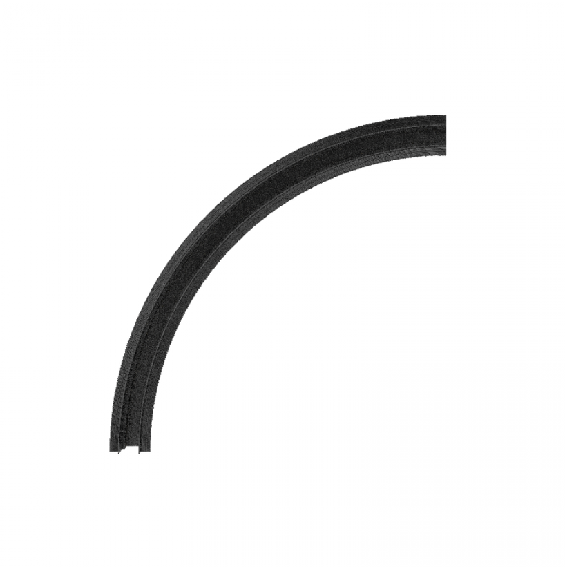 Lenktas užglaistomas magnetinės sistemos ZAMBELIS MAGNETIC bėgelis, 48V, juodas, 60cm, 22276