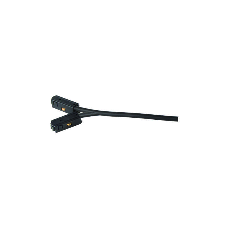 Lenkto magnetinio bėgelio ZAMBELIS Y formos sujungimas su užmaitinimu, juodas, 48V, 22095