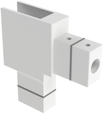 Linijinės sistemos EASY LINK bėgelio L formos sujungimas, baltas, K1002340B