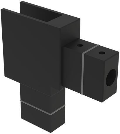 Linijinės sistemos EASY LINK bėgelio L formos sujungimas, juodas, K1002340N