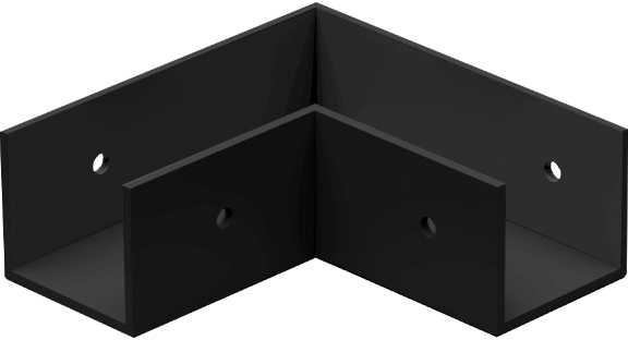 Linijinės sistemos NOVO bėgelio kampinis sujungimas, juodas, IP65, 02/1215