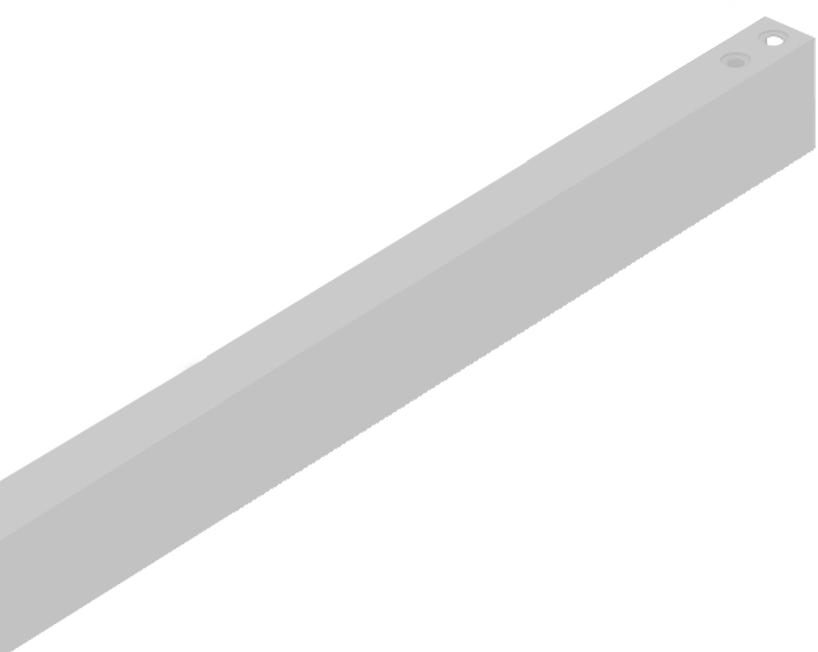 Linijinės sistemos PIPE bėgelis, baltas, 600mm, K1002240B