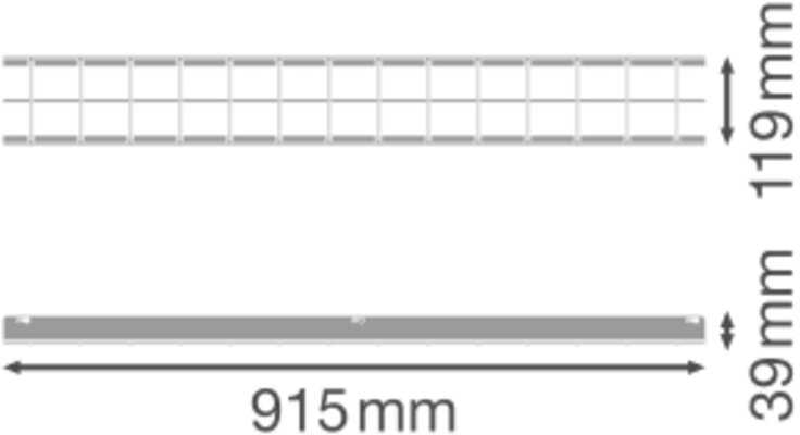 Linijinio šviestuvo LB FLEX 1200 dangtelis, baltas
