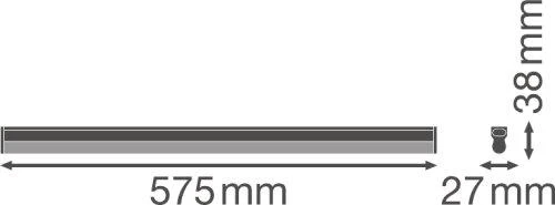 Pakabinamas šviestuvas Ledvance Linijinis šviestuvas COMPACT BATTEN 600 10 W 3000 K