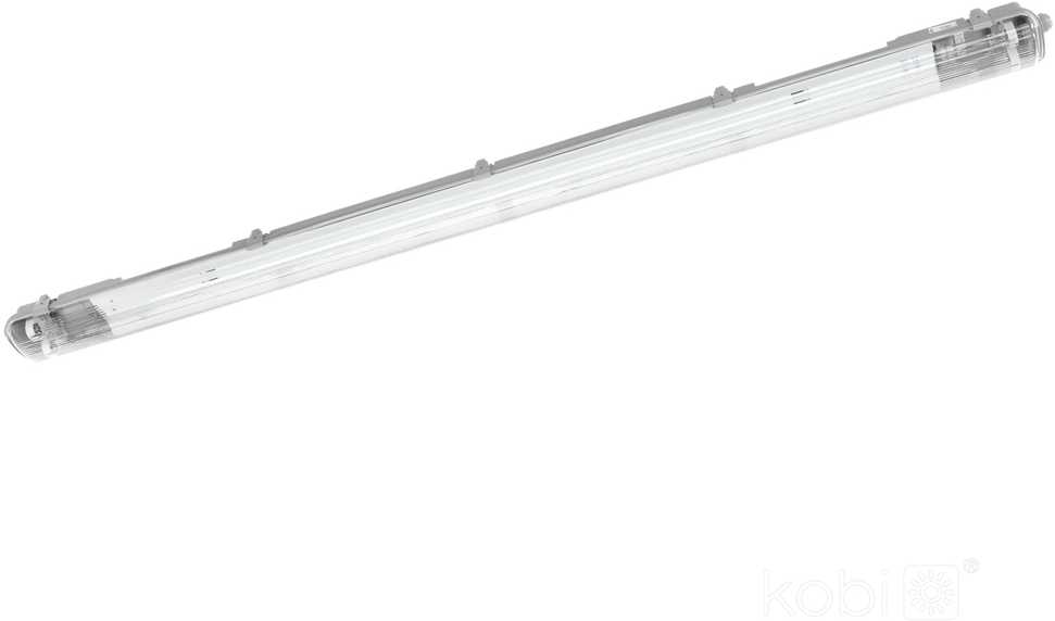 Linijinis šviestuvas HERMIC G2 2x120, G13, pilkas, IP65