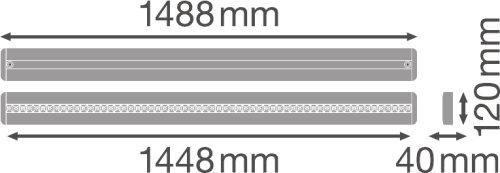 Pakabinamas šviestuvas Ledvance Linijinis šviestuvas IndiviLED© DIRECT 1500 25 W 4000 K