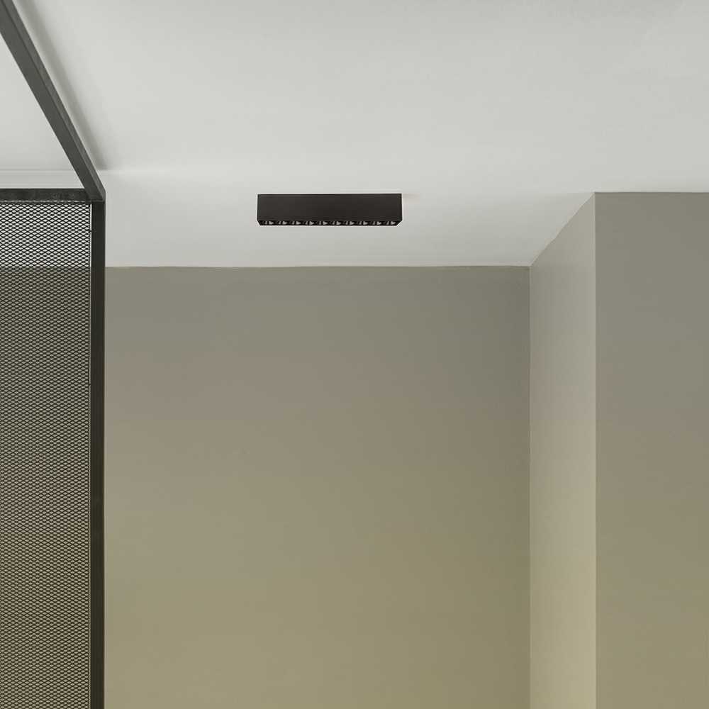 Lubinis šviestuvas 10,5W LED paviršinis šviestuvas Juodas FOSTER SURF 5, juodas, 3000K