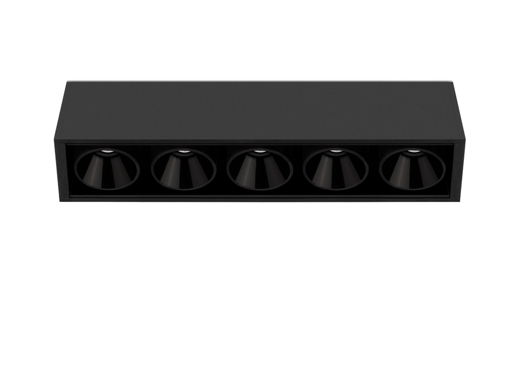 Lubinis šviestuvas 10,5W LED paviršinis šviestuvas Juodas FOSTER SURF 5, juodas, 3000K