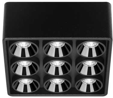 Lubinis šviestuvas 10W LED paviršinis šviestuvas Juodas FOSTER MICRO, juodas, 3000K