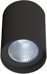 10W LED paviršinis šviestuvas MATE, juodas, 3000K, IP65
