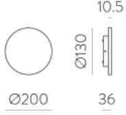10W LED sieninis šviestuvas COMBO, baltas, 2700-3000K, IP65, 20cm, A3966070B