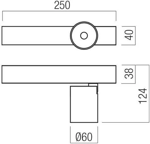 Lubinis šviestuvas 11,5W LED paviršinis šviestuvas TAKTO, matinės juodos sp., 2700K, dimeriuojamas, 01-4198