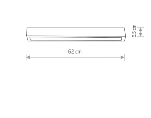 Lubinis šviestuvas Nowodvorski 11W LED linijinis paviršinis šviestuvas STRAIGHT CEILING, T8, juodu korpusu, 3000K