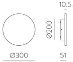 11W LED sieninis šviestuvas COMBO, baltas, 2700-3000K, IP65, 30cm, A3966170B