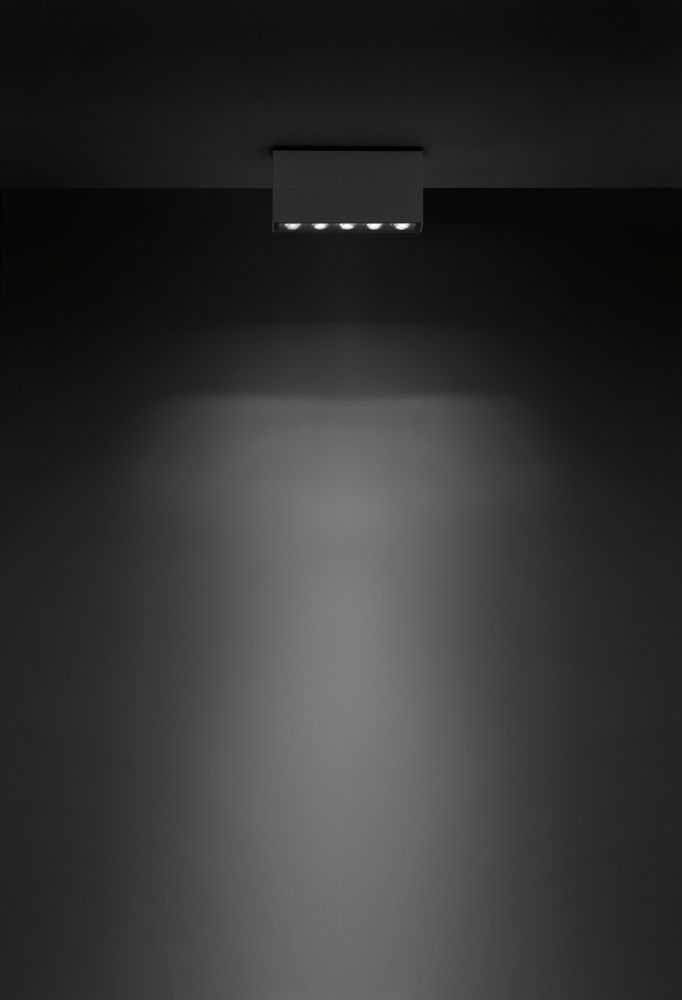 12,5W LED paviršinis šviestuvas KURA TOP X5, tamsiai pilkas, 3000K, 52°