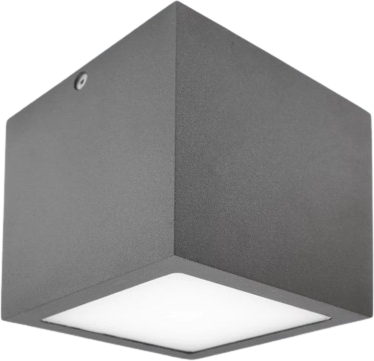 12,5W LED paviršinis lauko šviestuvas KUBIK CEILING, juodas, 4000K, IP44