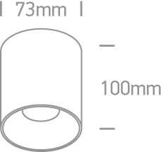 Lubinis šviestuvas 12W LED cilindro formos šviestuvas, baltas, 3000K, 12112Z/W/W
