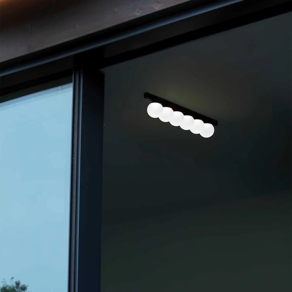 Lubinis šviestuvas Ideal Lux 12W LED paviršinis šviestuvas PING PONG, juodas, 3000K, 313283