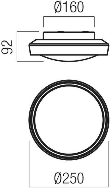 12W LED paviršinis šviestuvas ARCA, baltas/dūmų sp., 3000/4000K, IP44, 01-3795