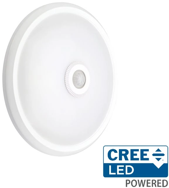 Lubinis šviestuvas 12W LED paviršinis šviestuvas, apvalus, baltas, 6400K, su judesio davikliu, CREE LED chip
