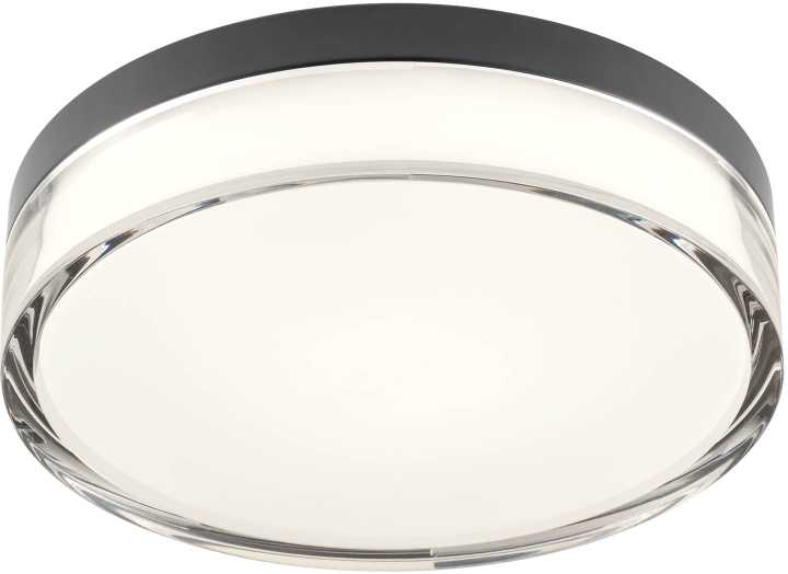 12W LED paviršinis šviestuvas FRISBI, matinės juodos sp., 3000/4000K, IP44, 01-3735