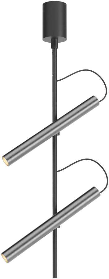 Lubinis šviestuvas 14,6W LED paviršinis šviestuvas PRAXI, juodos/nikelio sp., 3000K, dimeriuojamas, 01-3718