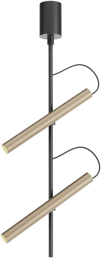 Lubinis šviestuvas 14,6W LED paviršinis šviestuvas PRAXI, juodos/kavos sp., 3000K, dimeriuojamas, 01-3715