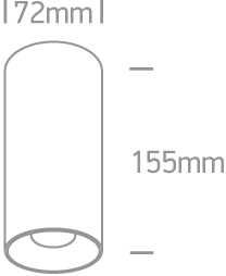 Lubinis šviestuvas 15W LED cilindro formos šviestuvas, juodas, 3000K, 12115D/B/W