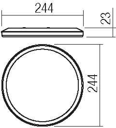15W LED plafonas MEMO, matinės juodos sp., 3000/4000/6500K, IP54
