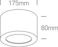 Lubinis šviestuvas 16W LED cilindro formos šviestuvas, baltas, 3000K, 12116FD/W/W