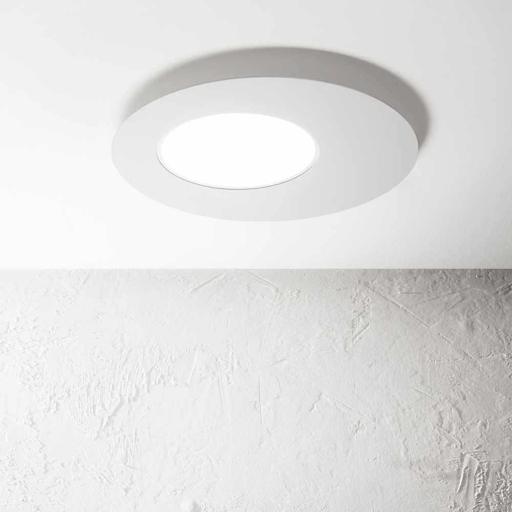 Lubinis šviestuvas Ideal Lux 18W LED paviršinis šviestuvas IRIDE, baltas, 3000K, dimeriuojamas, 312491