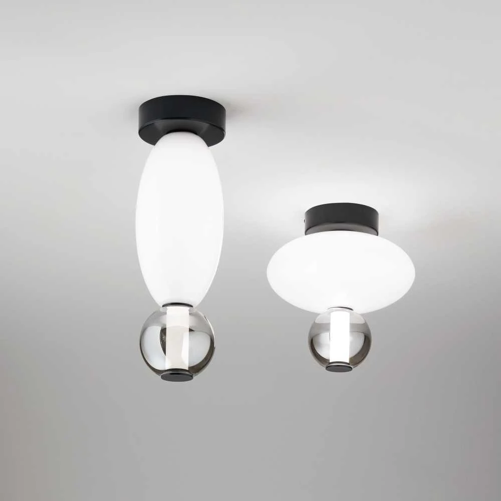 Lubinis šviestuvas Ideal Lux 18W LED paviršinis šviestuvas LUMIERE, baltos/juodos sp., 3000K, 314235