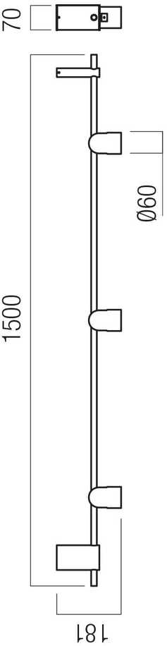 Lubinis šviestuvas 20W LED paviršinis šviestuvas KOBE, juodos/kavos sp., 3000K, dimeriuojamas, 01-3671