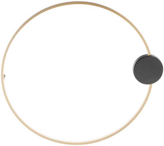 Lubinis šviestuvas 20W LED paviršinis šviestuvas ATOM, juodos/žalvario sp., 3000K