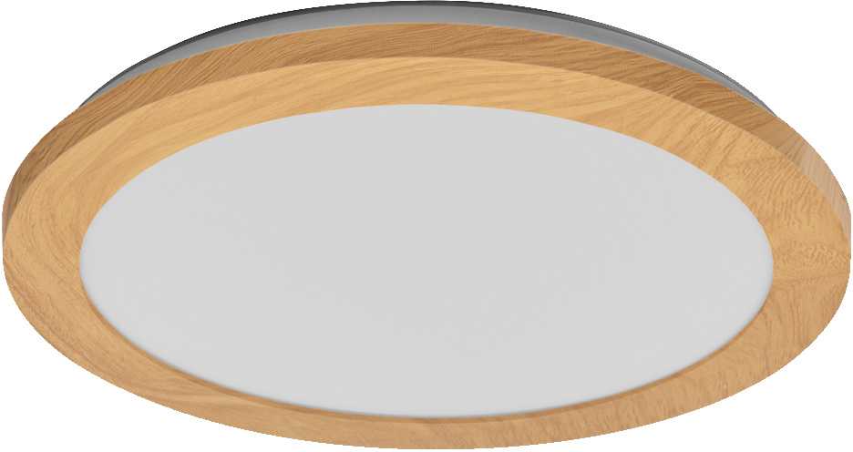 Lubinis šviestuvas 22W LED paviršinis vonios šviestuvas ORBIS DISC, medienos sp., 3000/4000K, IP44