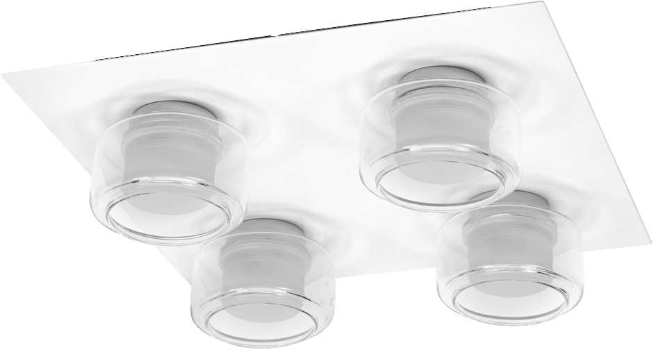 Lubinis šviestuvas 22W LED paviršinis vonios šviestuvas ORBIS FLAME, baltas, 3000/4000K, IP44