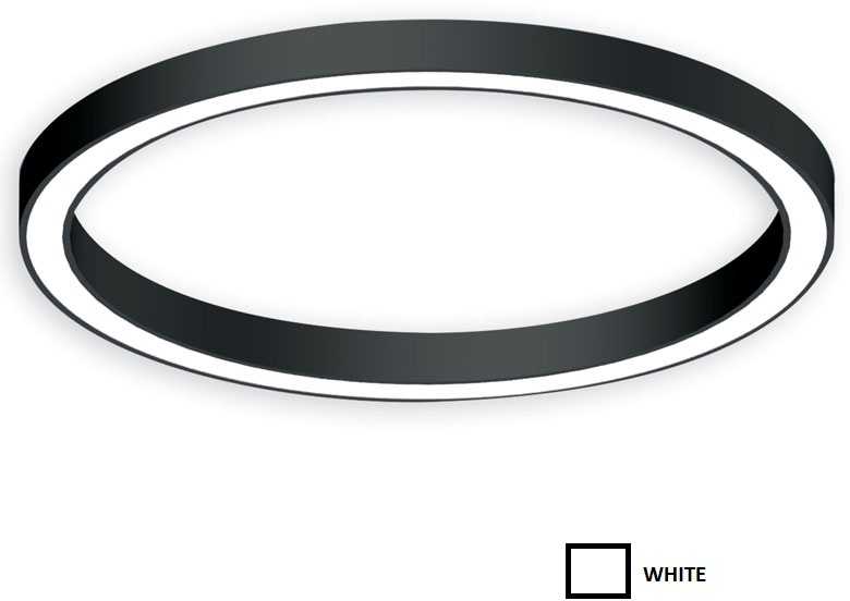 Lubinis šviestuvas 23W LED paviršinis šviestuvas FI ALPHA CELING, 0,6m, baltas, 3000K, DALI