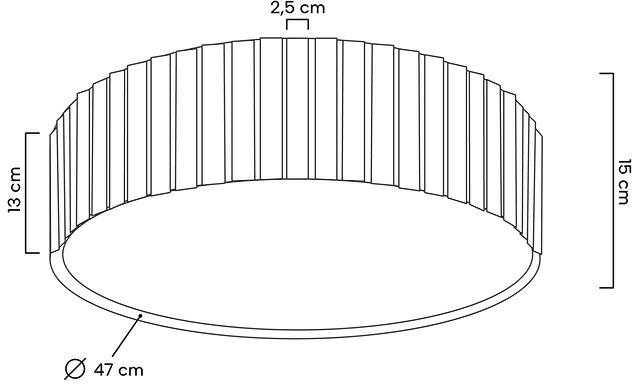 Lubinis šviestuvas 24W LED paviršinis šviestuvas CROWN 50, aukso sp., 3000K