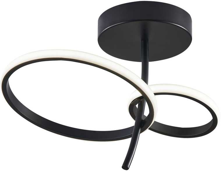 Lubinis šviestuvas 24W LED paviršinis šviestuvas DOUBLE, juodas, 3000K, 4275900