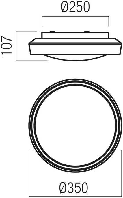 24W LED paviršinis šviestuvas ARCA, baltas/dūmų sp., 3000/4000K, IP44, 01-3796